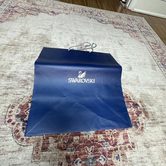 Swarovski Blue Empty Shopping/ Tote Bag In Great Shape! - Picture 1 of 5